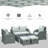 Jayden-John Wicker 4 - Person Patio Conversation Set with Cushions-1972203961-1972203958