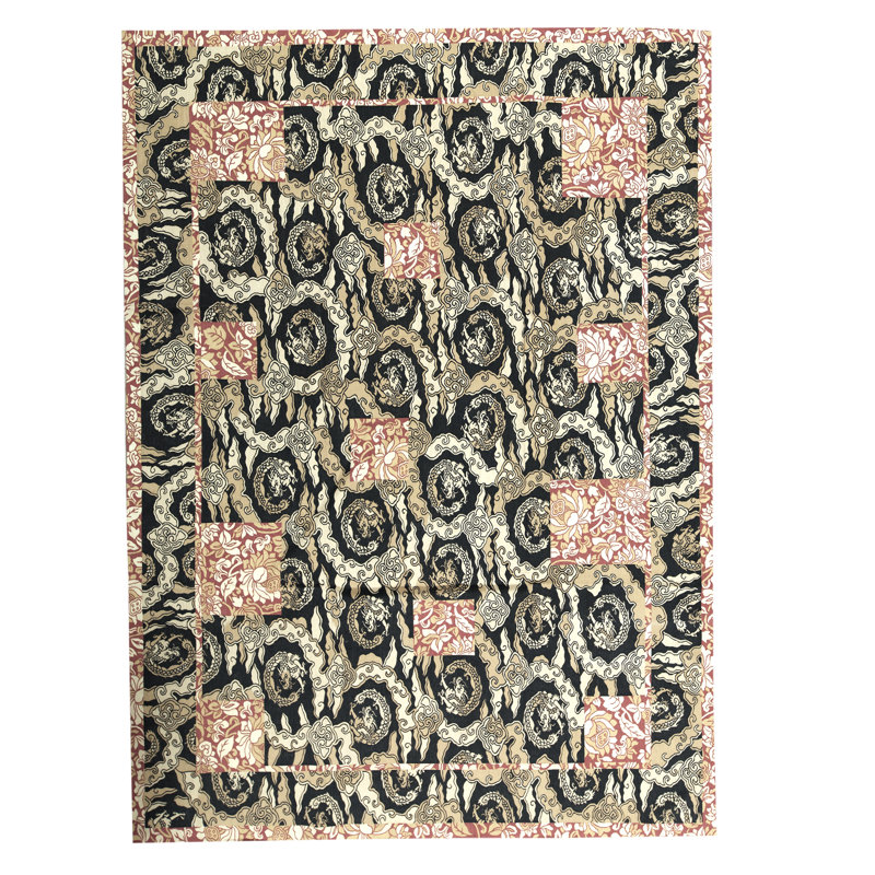 Tapis noir de haute qualité noué à la main