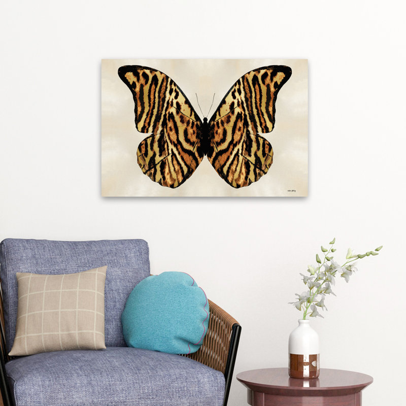 Papillon tigré rayé - Papillon contemporain, H 24 po x l 16 po