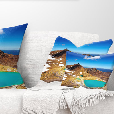 Coussin lombaire en émeraude lacs new zealand