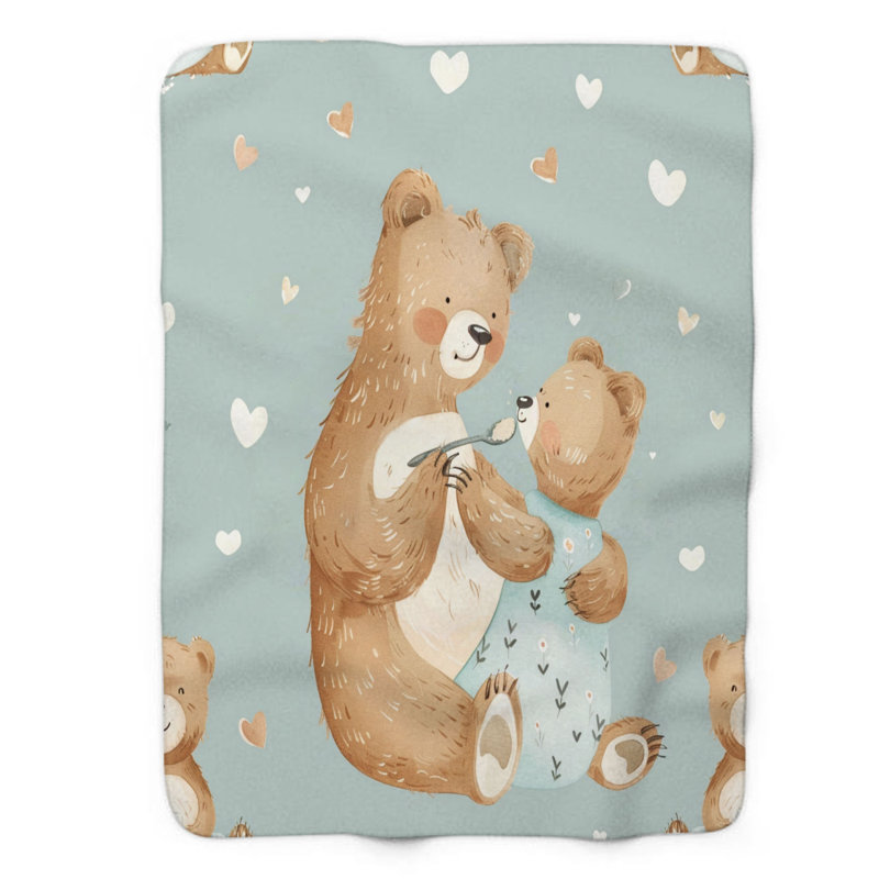 Mama Plush - 1 pièce Sherpa Premium, L 60 po x L 80 po