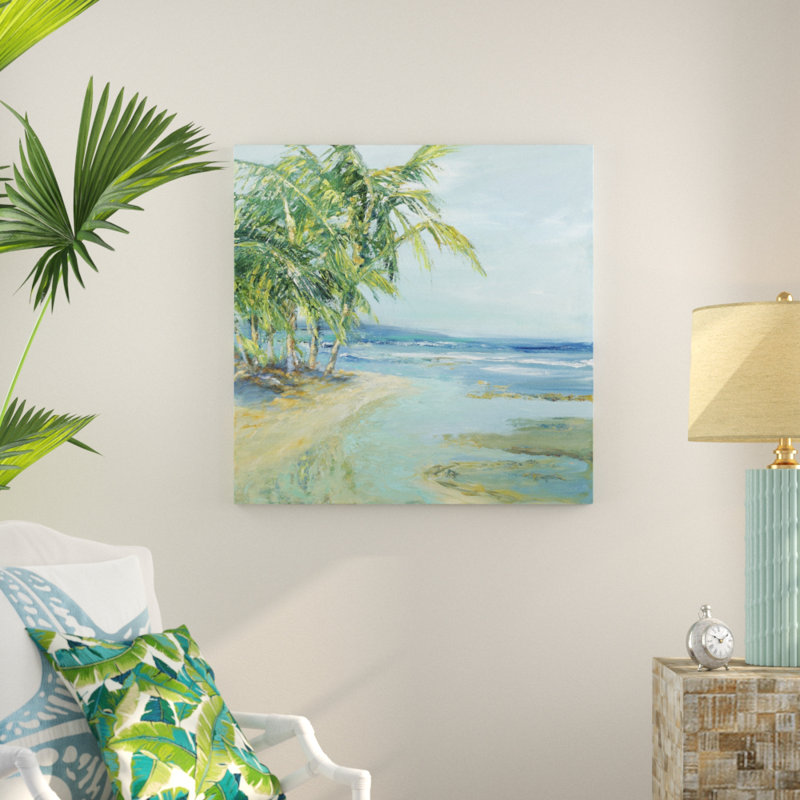 Blue Coastal Lagoon by Suzanne Wilkins - Wrapped Canvas Painting, 91cm H x 91cm W