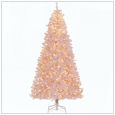 Sapin de Noël artificiel avec branches réalistes, 500 lumières DEL blanc chaud et 1346 pointes