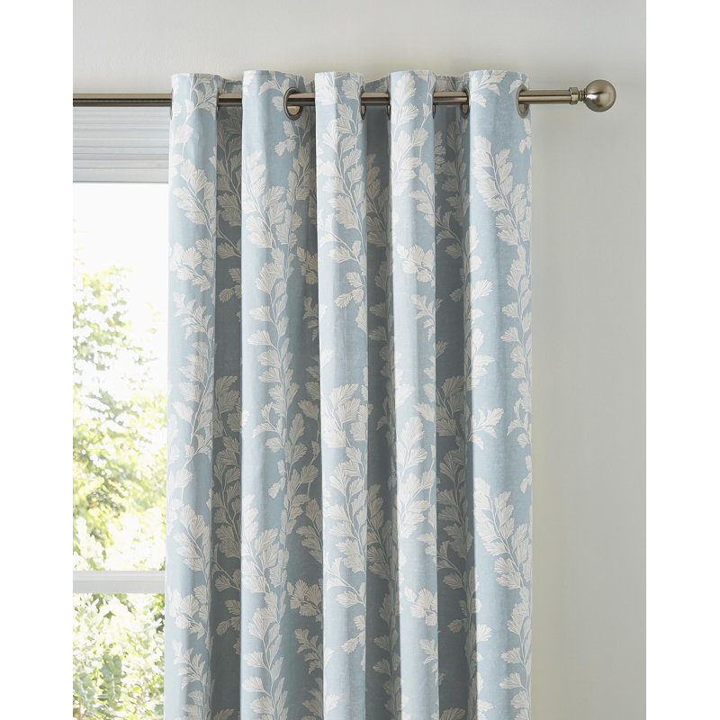 Laura Ashley 100% Cotton Curtain Panel Pair, 88X90