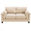Causeuse moderne en tissu avec dossier capitonné, canapé 2 places avec coussins amovibles, compact pour les petits espaces et les appartements, assemblage facile-383068399