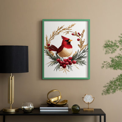 «Christmas Holiday Art CML XXXIV», reproduction d'art encadrée - bois massif