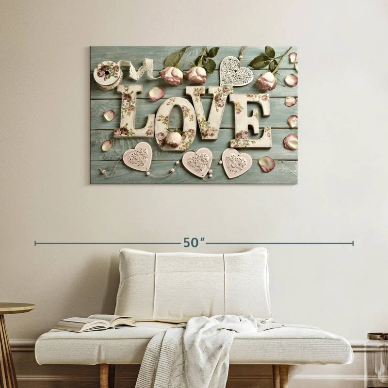 Plaque murale Chic Love, H 26 po x l 39 po