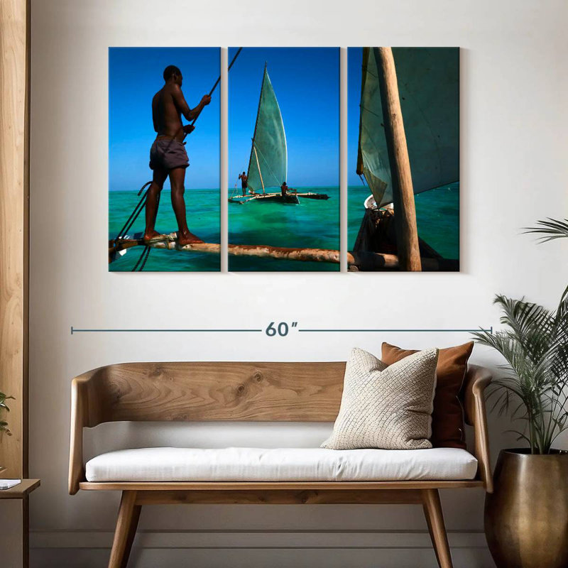Bateaux de pêche Senne Zanzibar, H 32 po x l 50 po