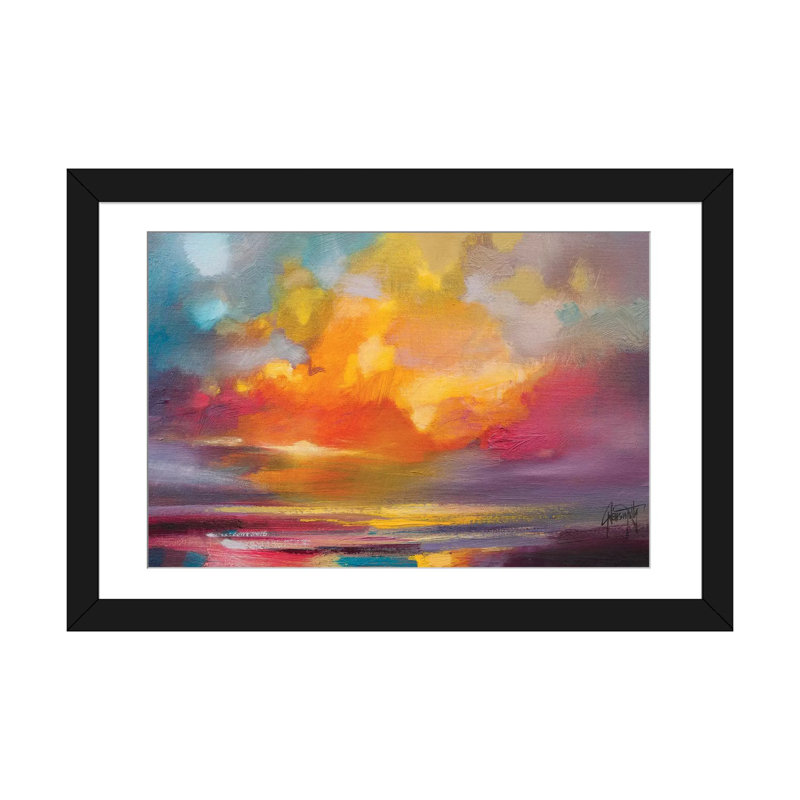 " Sunset " by Scott Naismith, 24" H x 32" W x 1" D, Black Framed