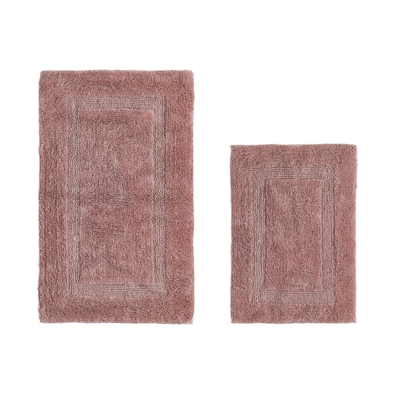 Ensemble de tapis pour salle de bain 2 pièces 100% coton 2370 g / m² Lux, Rose