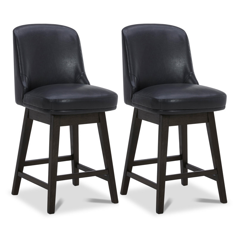 Tabouret de comptoir pivotant 26,8 po Arlester, Noir