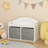 Kids Wooden Toy Box/Bench With Collapsible Fabric Drawers,Toy Storage Cabinet Organizer
