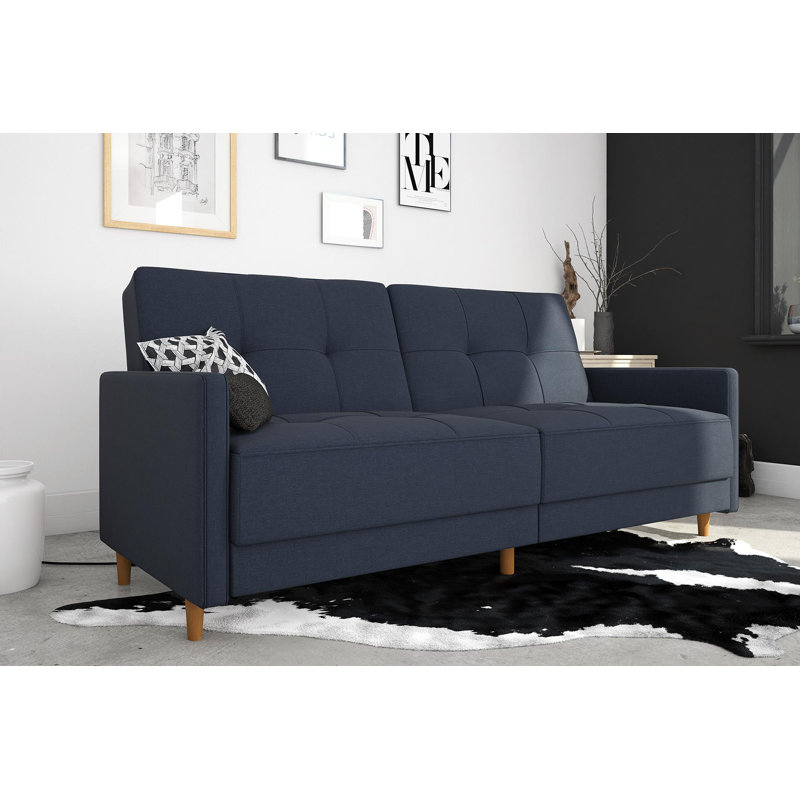 Abel 3 Seater Sofa Bed, Navy Performance