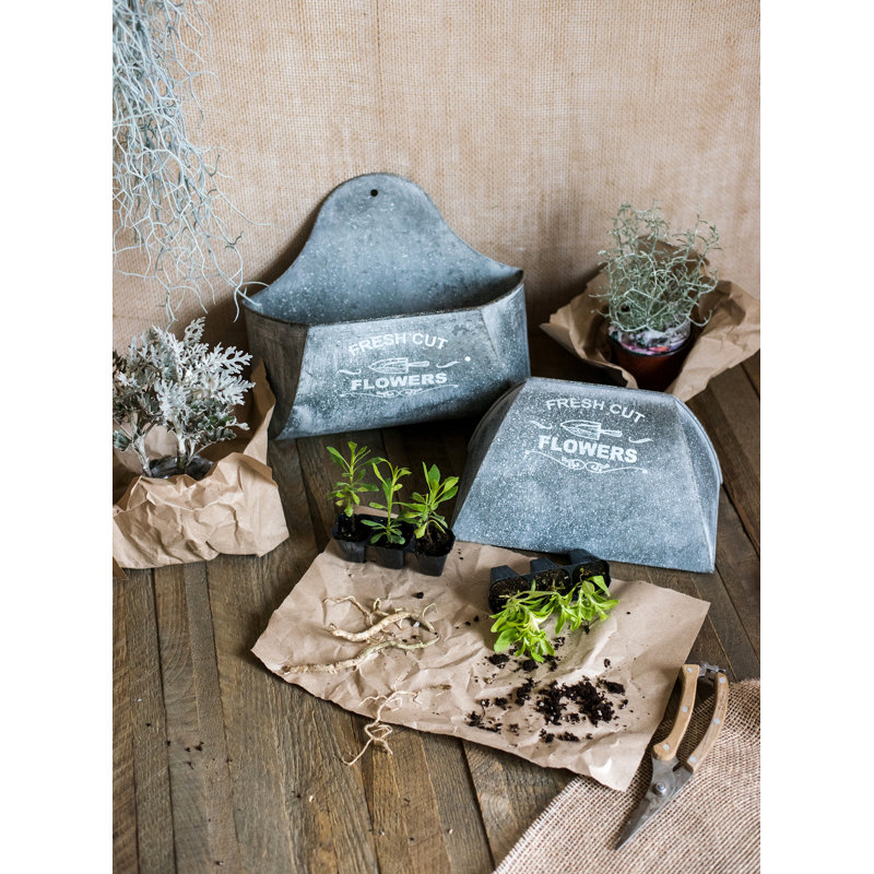 Slavin Metal Wall Planter, 9.6" H x 11" W x 5.7" D