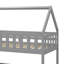 Lit superposé simple de style maison simple avec clôture et porte-1889550611