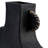Abstract Sculptural Pottery Ecomix Flower Vase for Reading Nook - Decorative Accent with Tall Table Form and Woven Cane Detail for Entryway Styling - Black-557279676-538242790