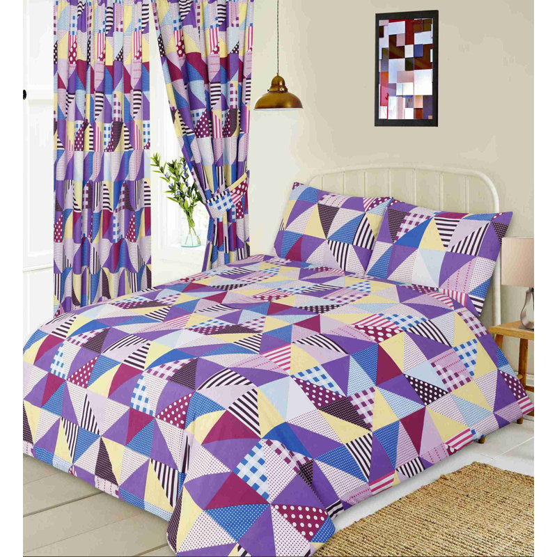 Clendon Duvet Cover Set, Berry, Single Duvet Cover + 1 Standard Pillowcase