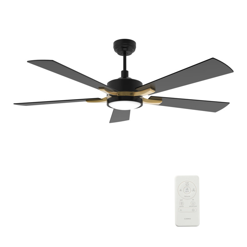 Ventilateur de plafond intelligent de 52 pouces avec télécommande Appleton, ensemble d'éclairage inclus, fonctionne avec l'assistant Google, Amazon Alexa et les raccourcis Siri.
