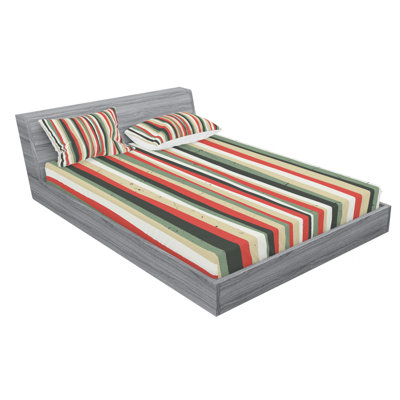 Microfiber Striped Sheet Set