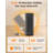 1500W 16" Tower PTC Space Heater, 75° Oscillating, Remote, 12H Timer