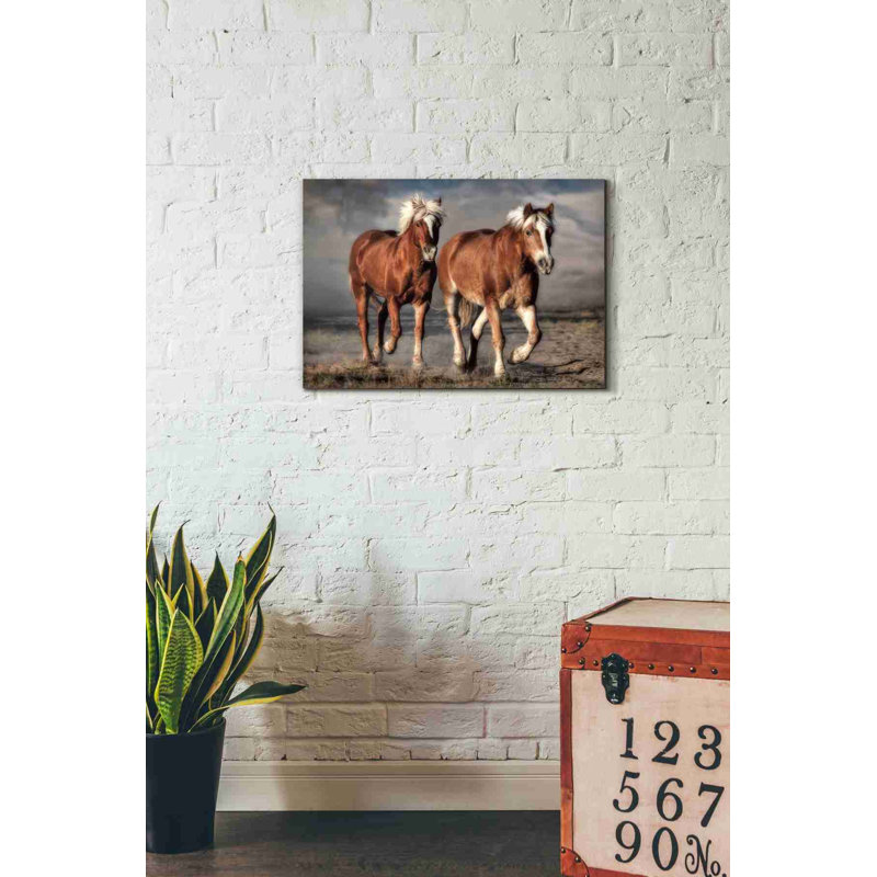 «Trotting», art mural sur toile, H 18 po x l 26 po