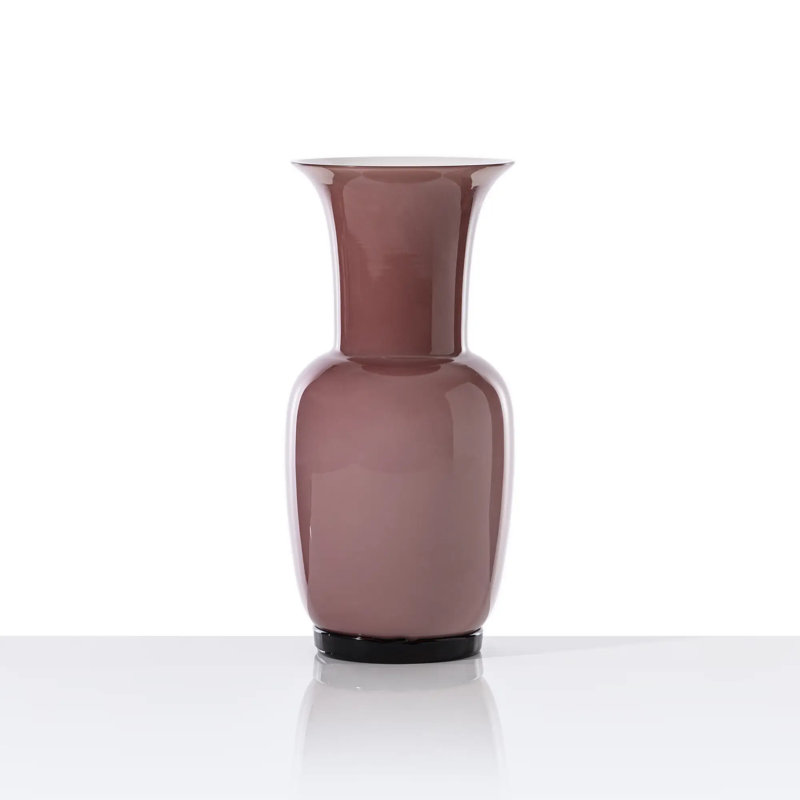Venini Opalino Vase, Amethyst, 11.81" H x 5.51" W x 5.51" D