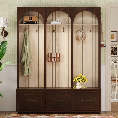 Hall Tree 59.02" Wide With Bench And Storage by Wildon Home