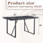 Bureau fonctionnel et table de salle à manger avec pieds en métal noir, bureau de 53,61 po x 34,42 po, bureau, cuisine, terrasse, table de terrasse avec pieds de pièce, plateau épais de 1,5 po, pour