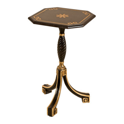 Genuine Marble Pedestal End Table