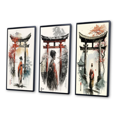 «Asian femelle», 3 pièces sur toile
