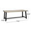 Table de salle à manger d'extérieur moderne, grise, 79 po x 36 po x 30 po, bois et métal, table supérieure à usage multiple de 79 po avec structure en métal, sièges pour 8 personnes