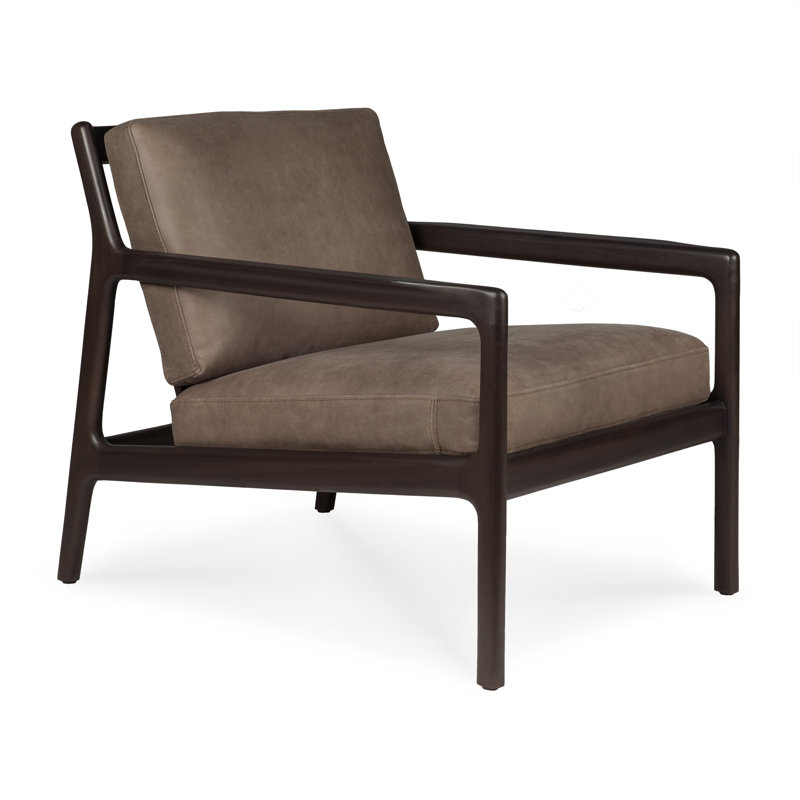 Jack Slipcovered Chair, Terra NuBuck Leather