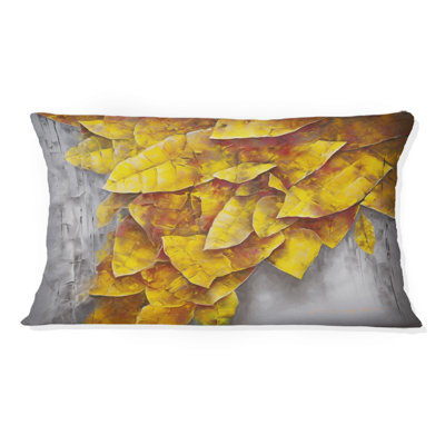 Coussin Golden Foliage Abstraction - Abstract Botanicals