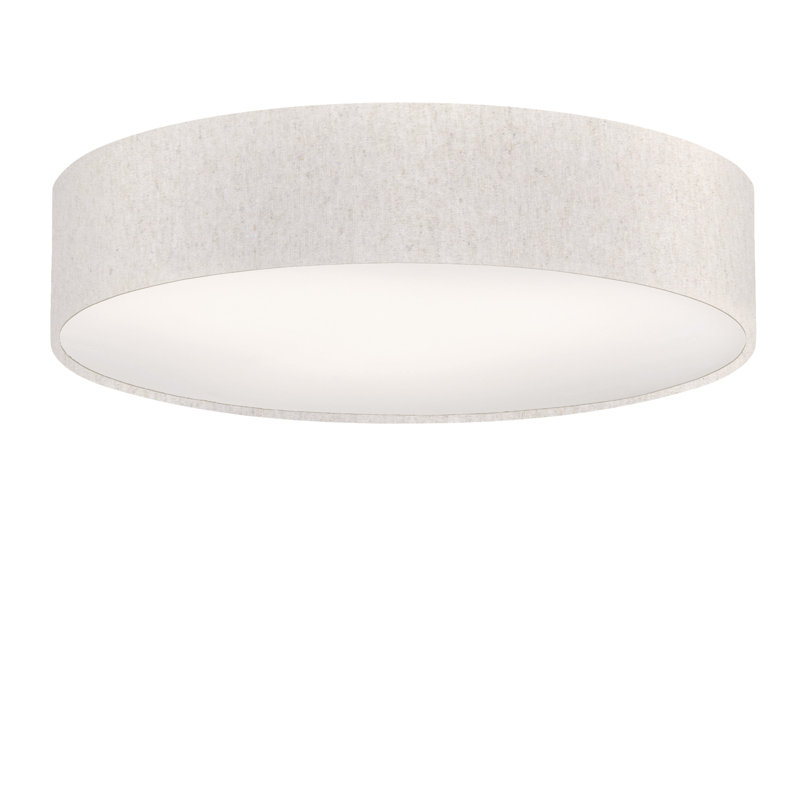 Parvin Flush Mount, Beige, 13cm H x 51 cm W x 13cm D