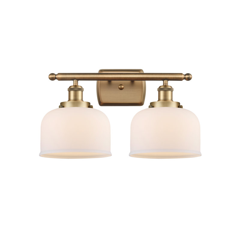Barre d'éclairage de salle de bain à 2 lumières à intensité variable, Cuivre antique, 60 W, Non