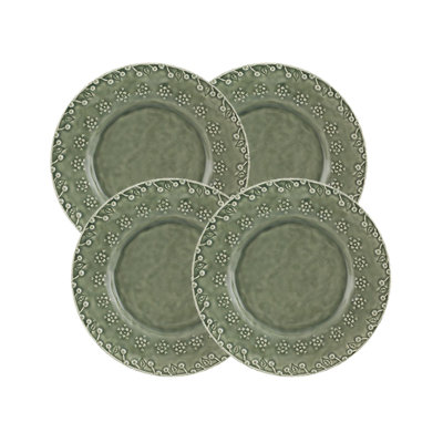 Flora 9.02'' Earthenware Salad Or Dessert Plate , Set of 4