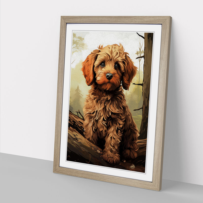 Single Picture Frame Print on Wood, Oak Framed, 34cm H x 25cm W