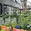 71 treillis de jardin en métal 71 po x 19,7 po, support pour plantes d'extérieur rouille, noir, assemblage simple, treillis galvanisé en tube 4 antirouille, facile à installer, matériau robuste