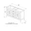 Ensemble de meuble-lavabo pour salle de bain double 60" master lavabo Madrid-14378771