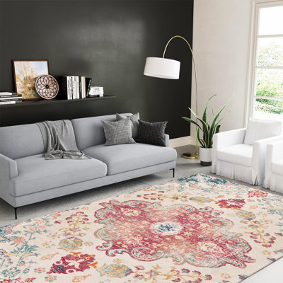 Tapis rectangulaire en laine avec envers antidérapant Juanelle