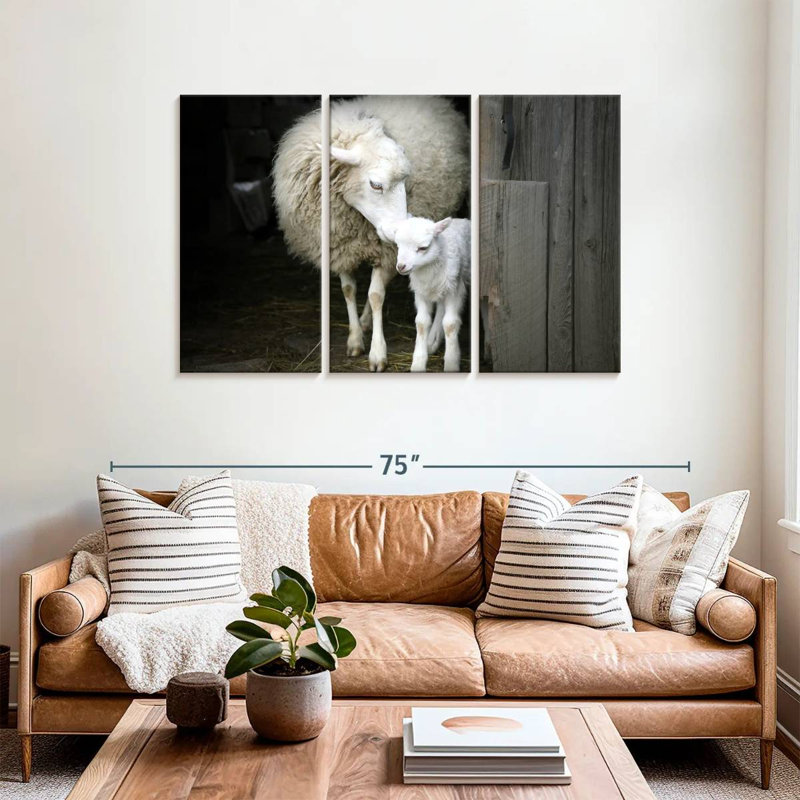 Brampt Maternal Sheep, 36" H x 57" W