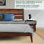 Ensemble de chambre à coucher 2 pièces Jomar - Structure de lit plateforme en bois massif et table de chevet assortie, style scandinave rustique-91715943-91715942