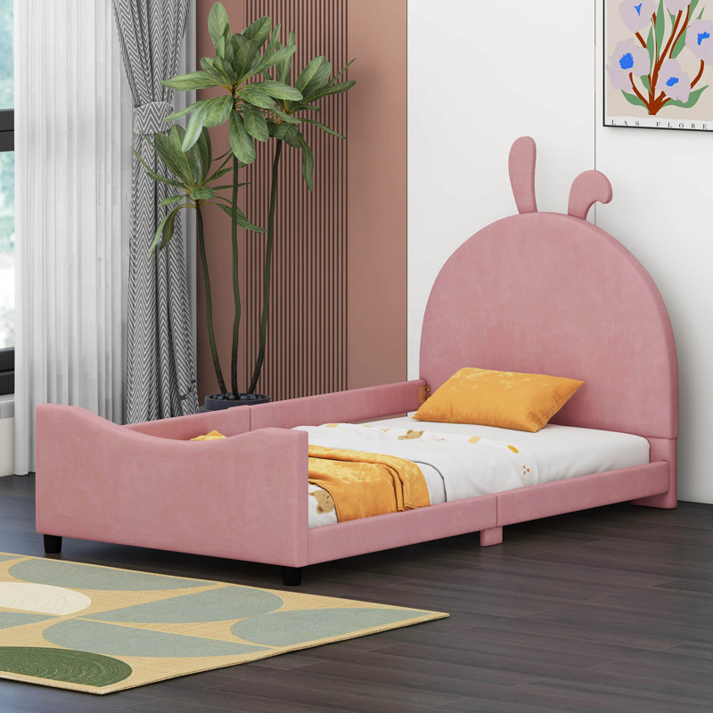Janmarcos Twin Size Upholstered Daybed, Pink