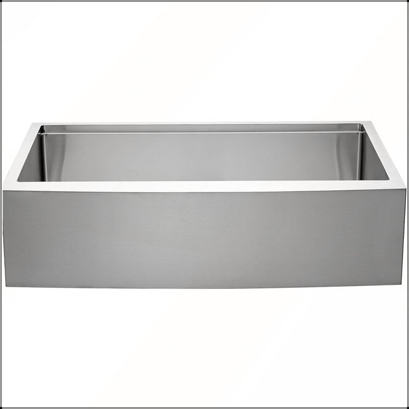 Évier de cuisine de ferme 36 pouces, bol simple en acier inoxydable 304 avec rebord et accessoires pour poste de travail, préparation et bar