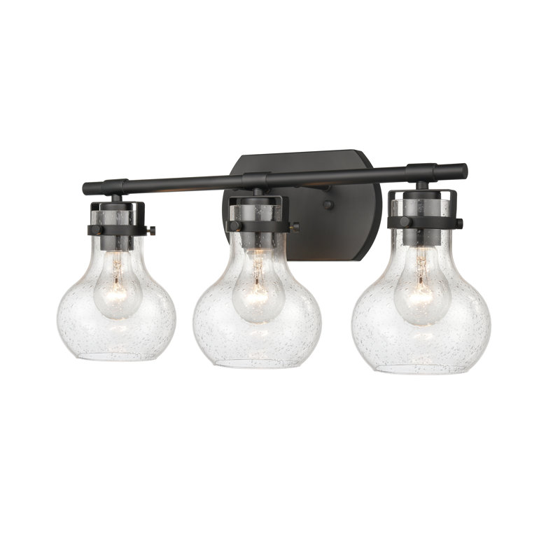 Éclairage pour meuble-lavabo à 3 lumières de 21 po de largeur Salamanca - noir mat, Noir, Trois lumières