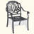 Set Of Cast Aluminum Patio Furniture With Black Frame And Seat Cushions In Random Colors-738296825