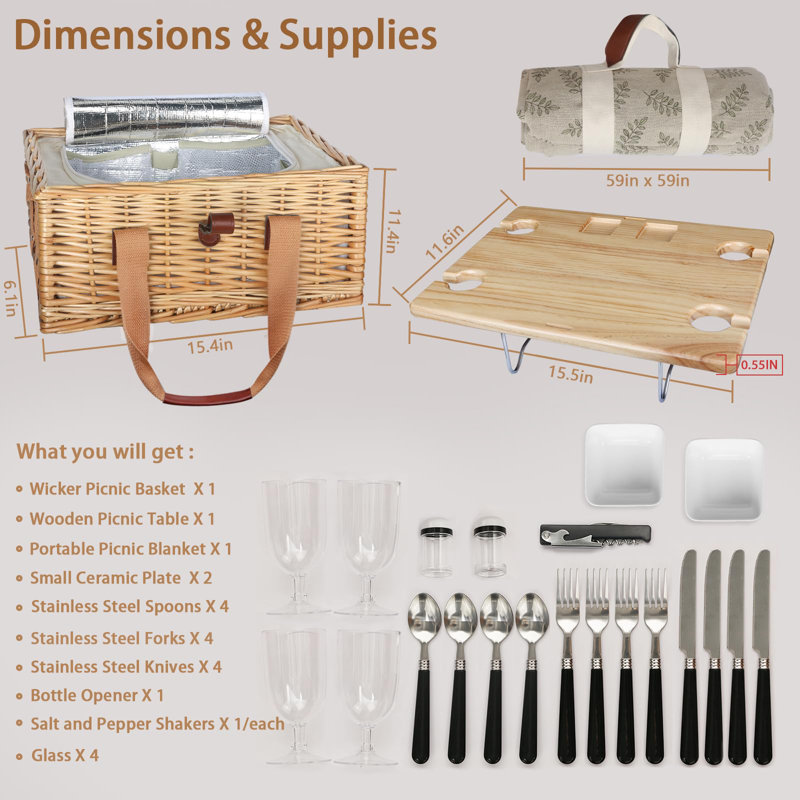 Wicker Picnic Basket