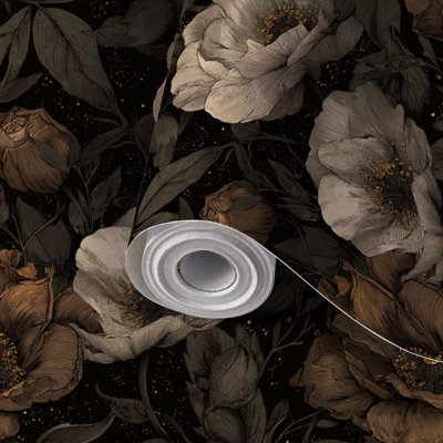 Papier peint auto-adhésif et amovible pour mur de jardin à motif floral auto-adhésif 17,7 po x 118 po (45 x 300 cm)