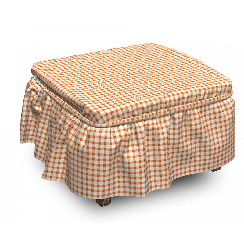Housse pour repose-pieds motif écossais