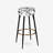 White And Black Snow Leopard Spots - Geometric Bar Stools Set Of 2